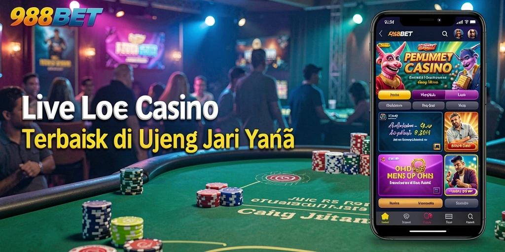 Gameplay Live Casino dengan dealer langsung dan grafis menakjubkan.