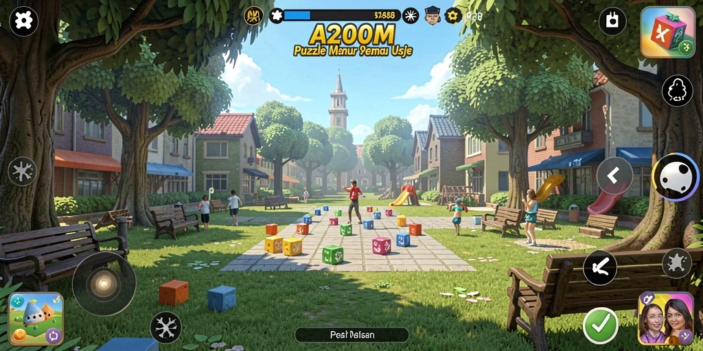 Screenshot A200M menampilkan gameplay Puzzle yang seru dan menantang.