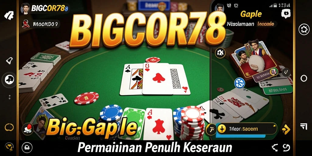 Gameplay seru di BIGCOR78 menunjukkan keseruan bermain Gaple.