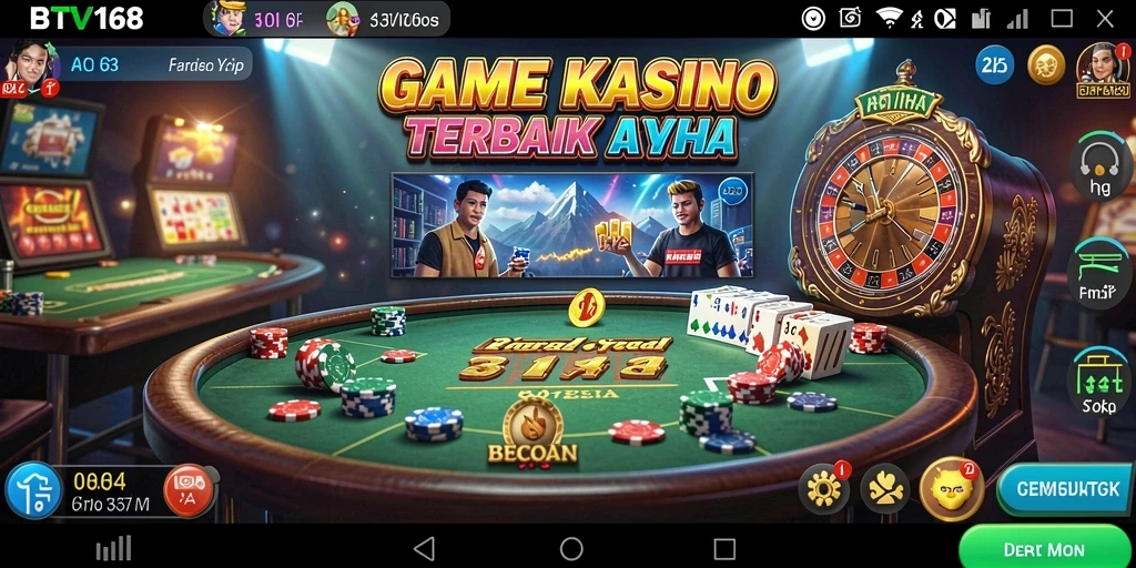 Tampilan gameplay menarik di BTV168 dengan banyak pilihan permainan Kasino.