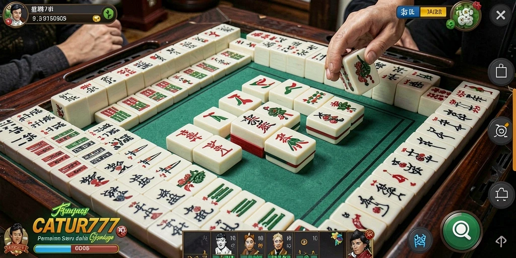 Tampilan gameplay menarik dari CATUR777 saat bermain Mahjong.