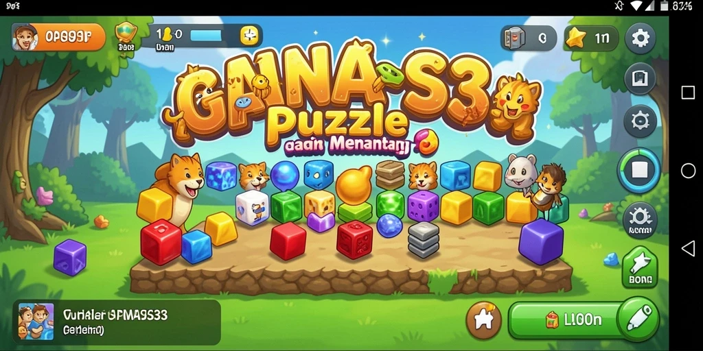 Screenshot gameplay GANAS33 yang penuh warna dan menantang.