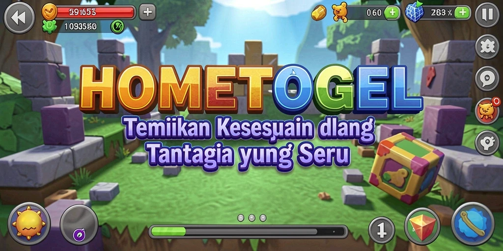 Screenshot gameplay HOMETOGEL yang menampilkan tantangan puzzle menarik.