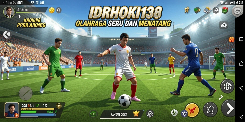 Tampilan gameplay olahraga yang mendebarkan di IDRHOKI138.