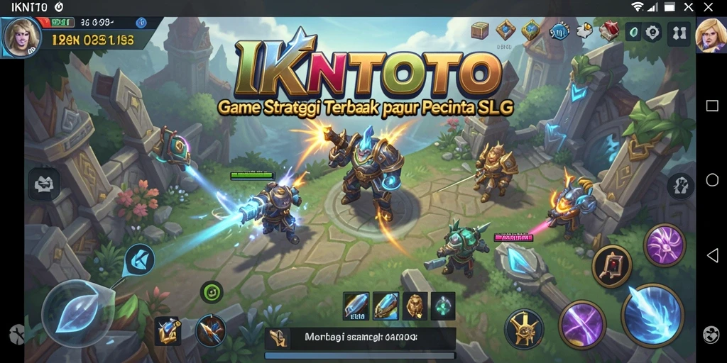 Screenshot gameplay menampilkan strategi pertempuran seru di IKNTOTO.