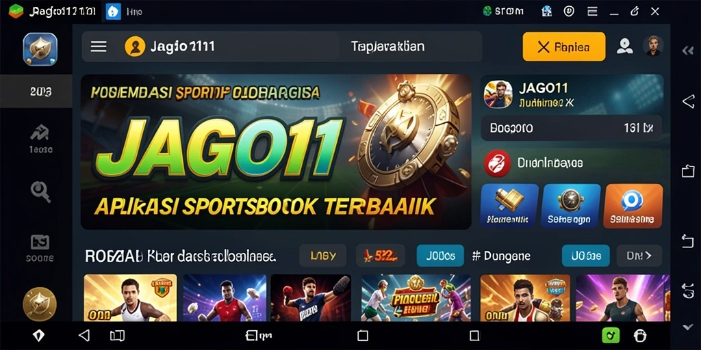 Tampilan antarmuka JAGO11 yang menarik dan interaktif untuk taruhan olahraga.