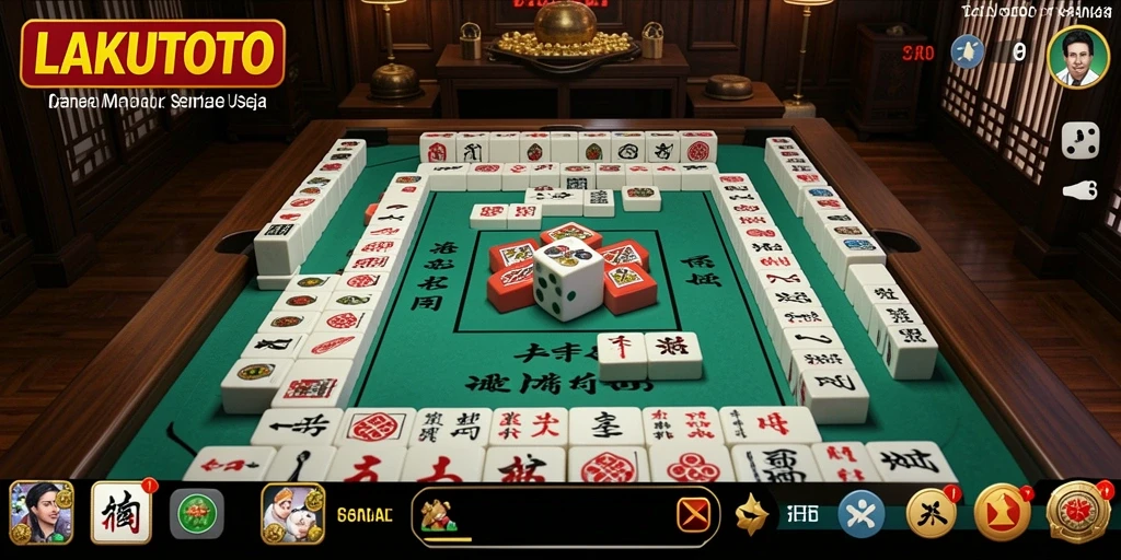 Tampilan gameplay Mahjong yang seru di LAKUTOTO.
