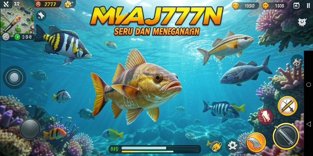 Tampilan gameplay seru dalam game Tembak Ikan MAJ777.