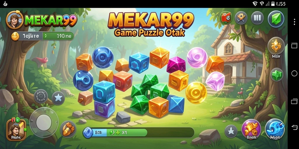 Tampilan gameplay MEKAR99 yang menantang dan penuh warna.