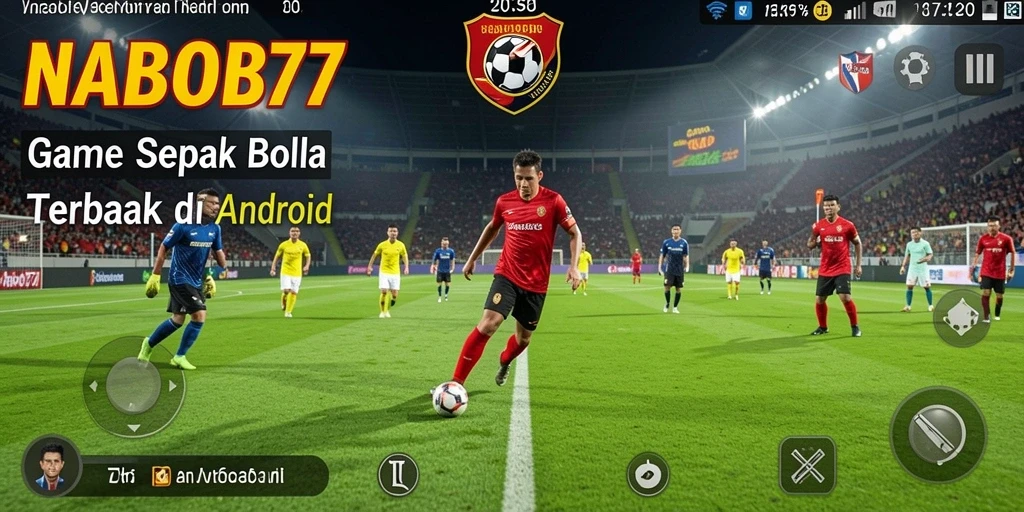 Tampilan aksi mendebarkan dalam game NABOB77 dengan fitur bermain sepak bola.