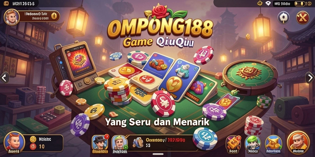 Screenshot OMPONG188 yang menunjukkan gameplay QiuQiu yang seru.