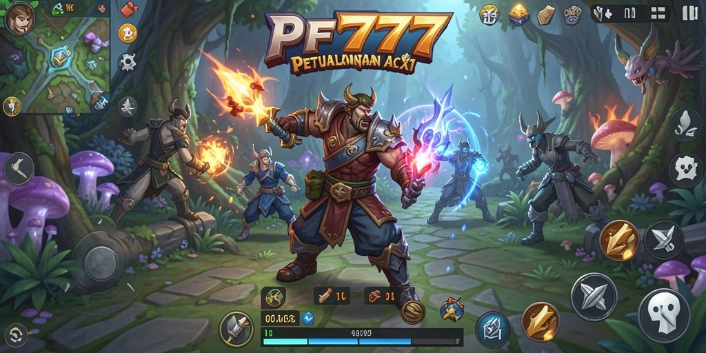 Tampilan gameplay PF777 dengan aksi menarik di dunia fantasi.