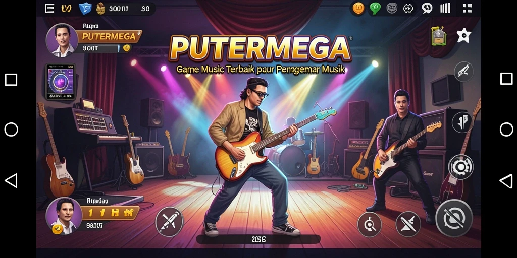 Screenshot gameplay PUTERMEGA menampilkan keseruan bermain musik.