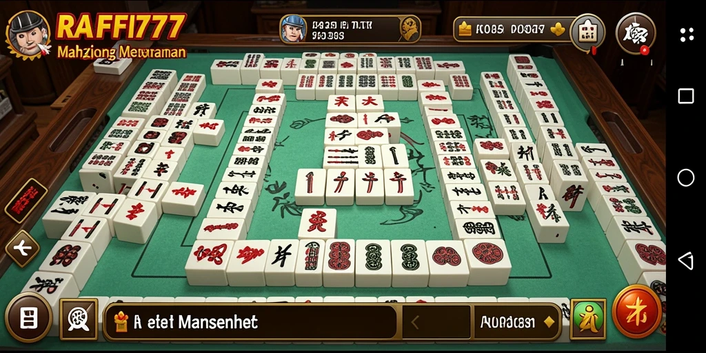Screenshot RAFFI777 menampilkan gameplay Mahjong yang seru dan interaktif.