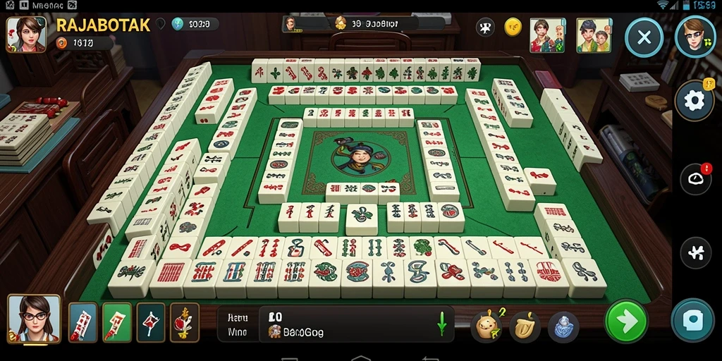 Gameplay menarik dari RAJABOTAK yang penuh tantangan Mahjong.