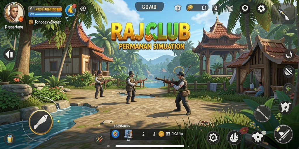Tampilan gameplay yang menarik dari RAJACLUB, menunjukkan berbagai aktivitas dalam simulasi.