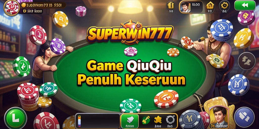 Screenshot SUPERWIN777 menampilkan gameplay QiuQiu yang seru dan interaktif.