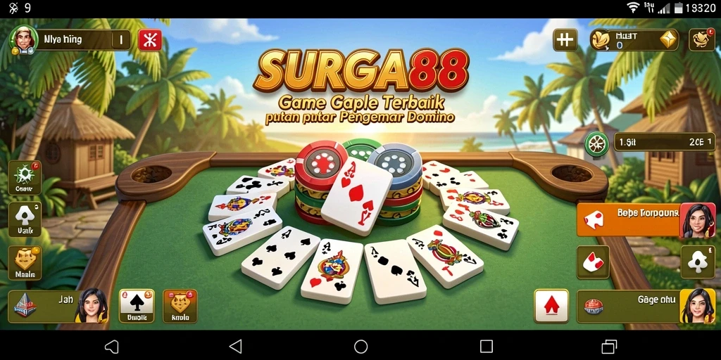 Tampilan gameplay Gaple yang seru dan interaktif di SURGA88.