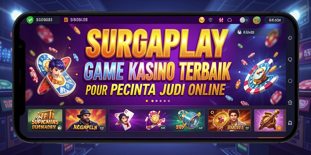Tampilan gameplay seru dari SURGAPLAY dengan berbagai pilihan permainan Kasino.