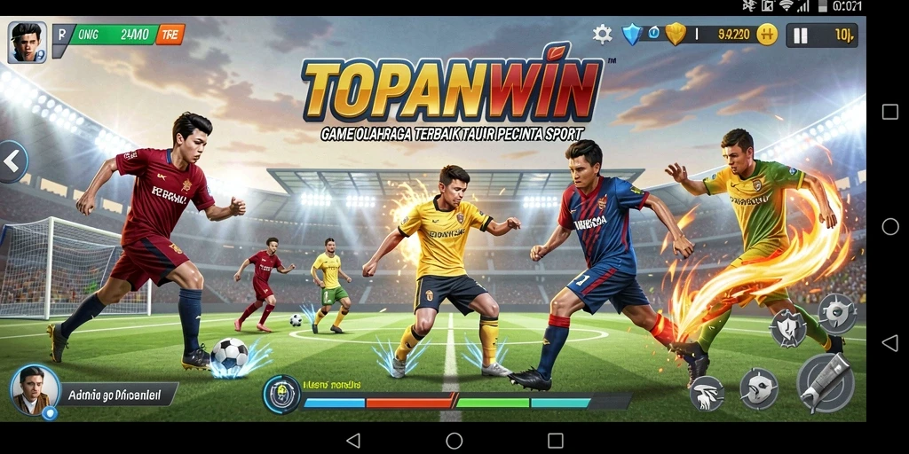 Tampilan gameplay <strong>TOPANWIN</strong> yang menarik dengan suasana olahraga yang dinamis.