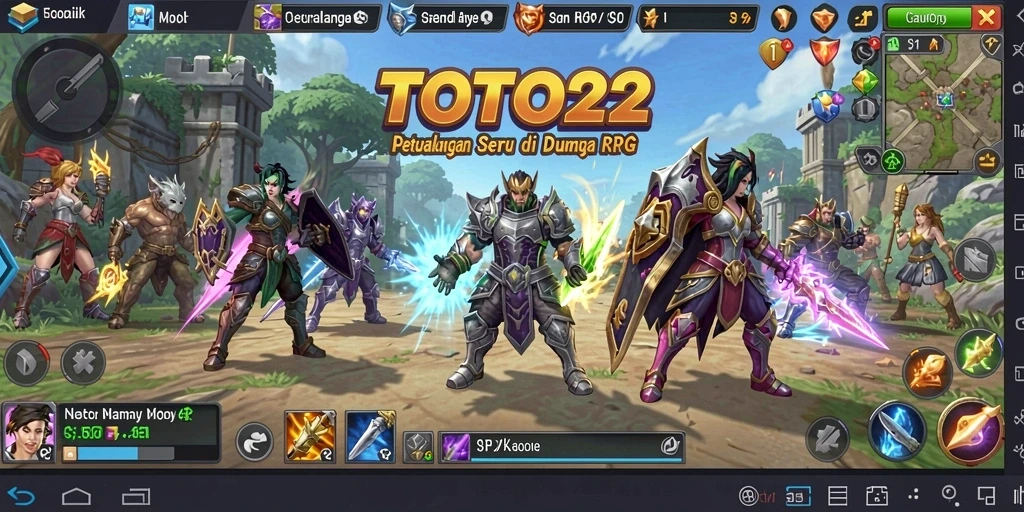 Screenshot gameplay RPG TOTO22 menampilkan petualangan yang mendebarkan.