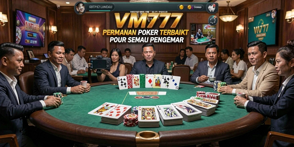 Tampilan gameplay seru dari Poker di VM777.